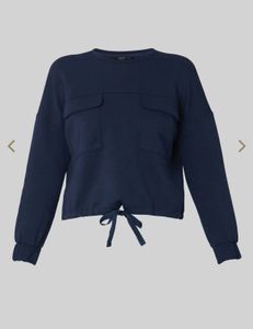 Vero Moda Navy Pullover Top with Pockets