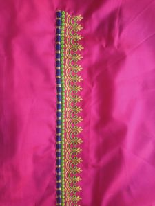 Pink Embroidered Fabric blouse