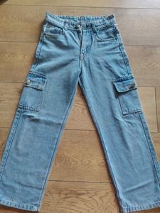Light Wash Cargo Jeans