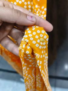 Stylish Yellow Bandhani Print Kurta