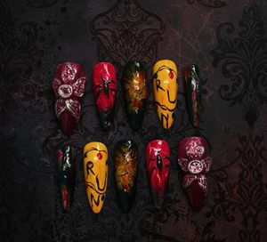 Press on nails Stranger things theme