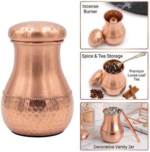 Copper Water Carafe with Cup