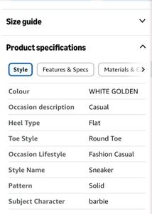 sparx Stylish White &amp; Gold Sneakers