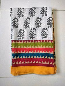 Like New - Grey and White Saree