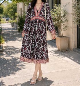 Elegant Floral Print Midi Dress