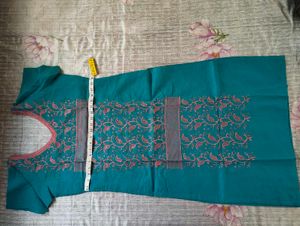 Teal Embroidered Kurta Set
