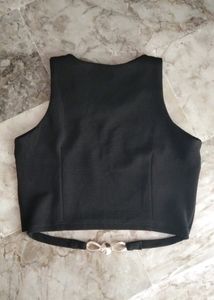 New Fancy Party Wear Black Crop Top