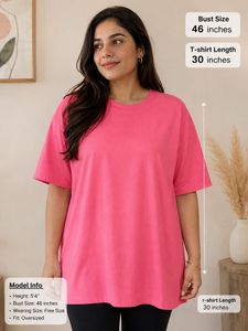 Imported Unisex Neon Pink Oversized T-Shirt