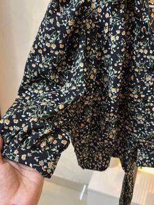 Chic Floral Print Tie-Front Blouse