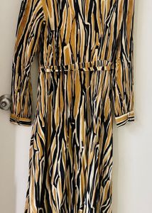 Mango Stylish Long Sleeve Print Dress