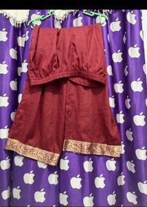 Maroon Kurta Set with Dupatta