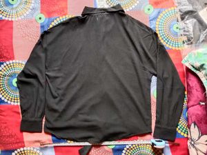 Chic Black Tie-Front Blouse