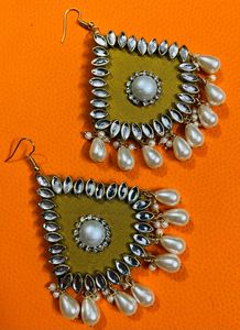 New Fabric Party Wear Fancy Have Long Earrings