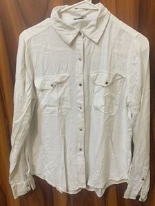 Classic White Button-Down Shirt