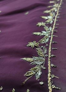 handmade 💯 zardozi 💯 saree.