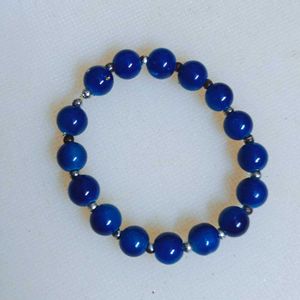 Blue Glass Beaded Bracelet