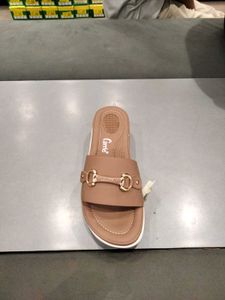 Stylish Taupe Wedge Sandals with Gold Buckle