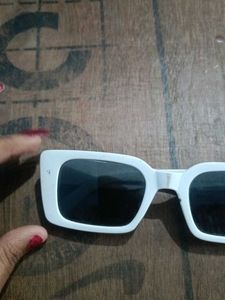 White Rectangular Sunglasses