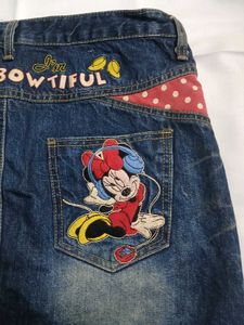 💋Cute🌸Minnie😍Mouse🌹Denim Skirt💋