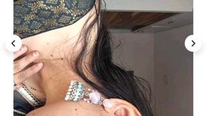 Stunning Pink &amp; Teal Jhumka Earrings