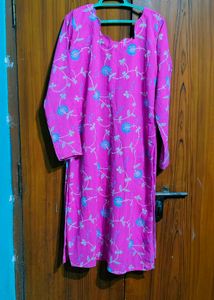 Floral Pink Full Sleeve Kurti