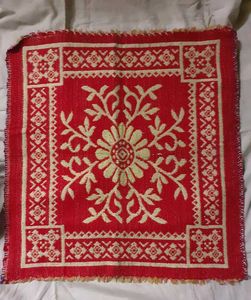 Pooja Mat Pujo Aasan Red Ritual Asan Prayer Chowki