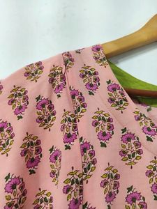 Pink Printed Maternity Dress ( Women)