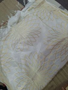 Elegant White & Gold Dupatta