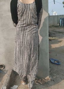 Striped Kurta Set with Dupatta