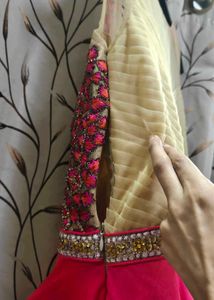 Stunning Pink Embroidered Ethnic Gown