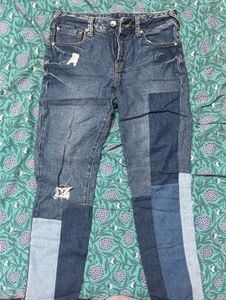 Sale‼️NEW Patchwork Mid-rise Jeans
