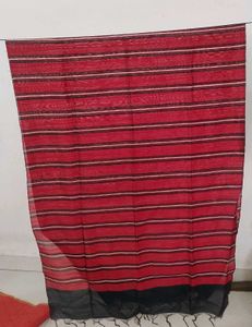 Red &amp; Black Striped Scarf