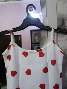 Cute Heart Print Camisole Top