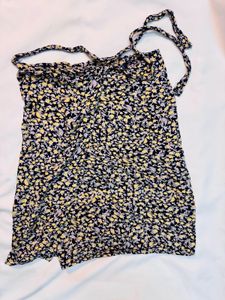 y2k floral reversible Mini wrap skirt