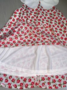 Cute Rose Print Dress type tops
