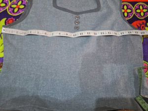 Elegant Grey Cotton Kurta