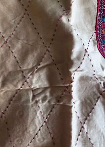 Golden Dress Material with Border