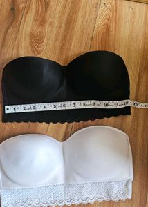 Strapless Bandeau Bras - Black &amp; White