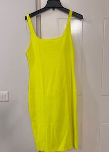 Neon Yellow Slip Dress