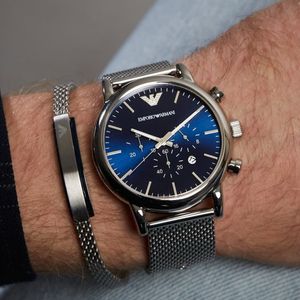 Emporio Armani Silver Luigi Watch
