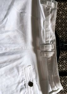 Women White High Waist Shorts | Casual Summer Shor