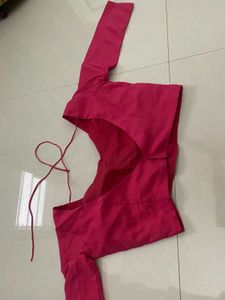 Pink Readymade Saree Blouse