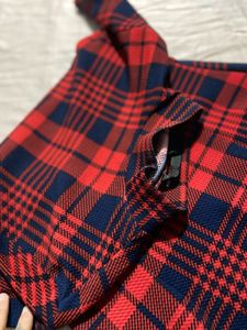 Red &amp; Blue Plaid Bodycon Dress