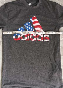 Adidas T-Shirt with American Flag Logo