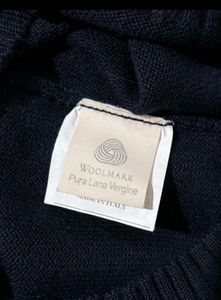 Authentic Ferrante Navy V-Neck Sweater