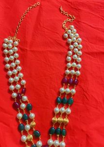 2 Pearl Beads Mala No Earrings