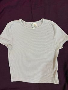 H&M Ribbed Cropped Top