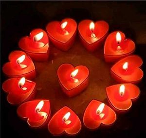 6 Heart shape special Candles for this Season