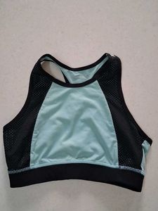 Light Blue & Black Sports Bra