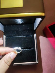 Sparkling Diamond Ring pure silver